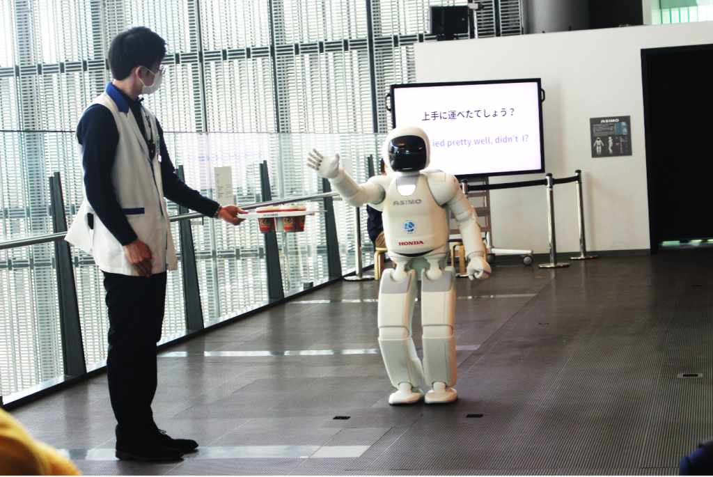 ASIMO showing his "tricks" during the demonstration