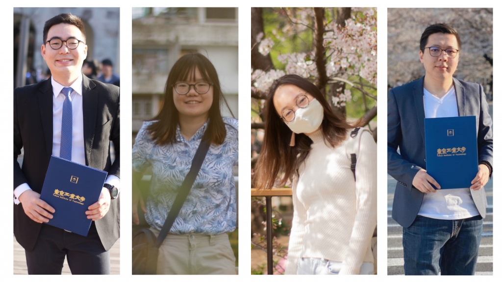 <strong>GSEP Alumni from the 1st batch of GSEP graduates:</strong> <i>(From L to R) </i> Dolgormaa Banzragch, Maythawee Ratchatawijin, Tumurbaatar Uyanga, and Purevsuren Norovsambuu.